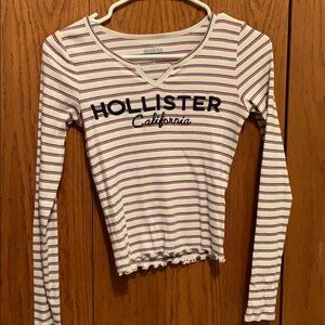 Hollister striped  slim long sleeve tee